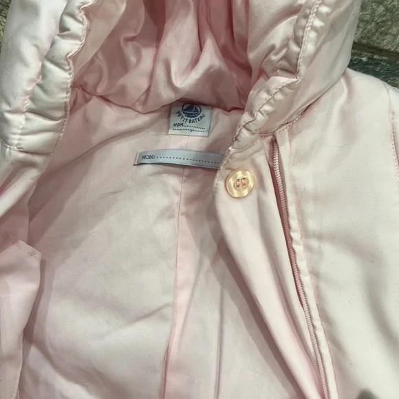 NWT Petit Bateau pink microfiber snowsuit size 6 months - Picture 3 of 6